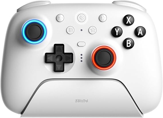 Switch ve Windows PC için 8BitDo Ultimate 2 Bluetooth Kumandası, TMR Joysticks'li Switch Pro Kumandası, Değiştirilebilir Koridor Etkisi/Dokunsal Tetikleyiciler, Titreşim ve Hareket Kontrolü, RGB Fire