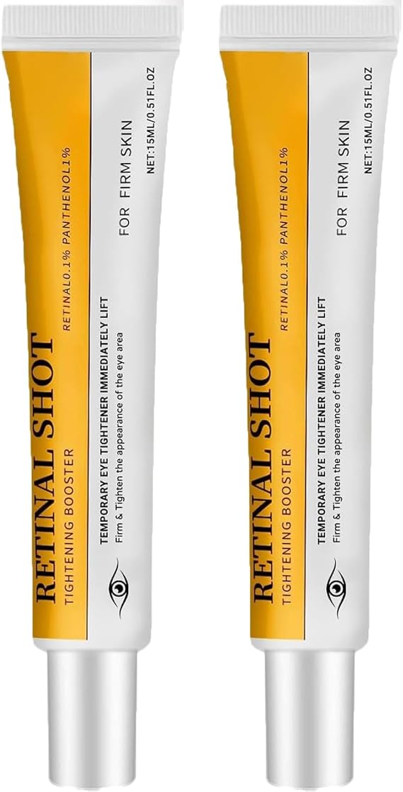 Retinal Shot Tightening Booster, Eye Cream for Puffiness And Bags Under Eyes, Tightening Anti-aging with Peptides, Anti-Aging Hydration for Wrinkles (2)