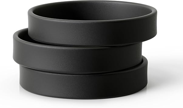 WristCo 12 Black Solid Color Silicone Wristbands - Rubber Bracelets for Men & Women - Bulk Bands for Events, Parties, Fundraisers & Identification - Durable, Comfortable & Fast USA Shipping