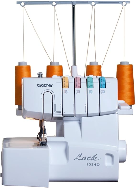 Brother 1034D Serger Overlock Sewing Machine | 300 Stitches Per Minute, Removeable Trim Trap, 3 Included Accessory Feet