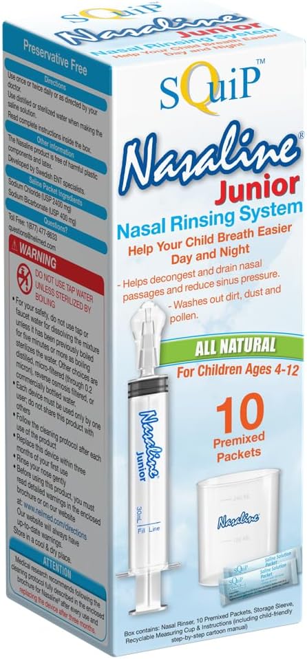 Squip Nasaline Junior Nasal Rinsing System, 3.1 Fl Oz (Pack of 1)