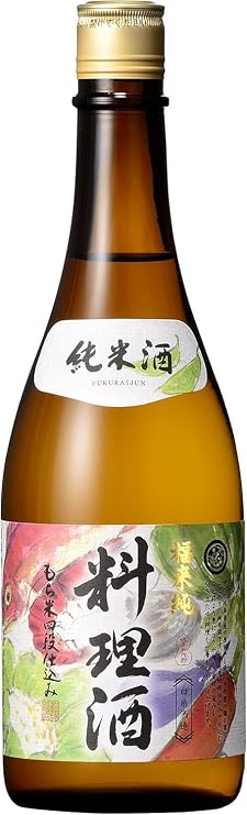 Fukuraijun Junmai Ryori Sake 720ml (Pack of 1), Premium Cooking Sake From Kawabe Town, Gifu Prefecture, Salt Free, No Added Sugar, MADE IN JAPAN, Limited Stock