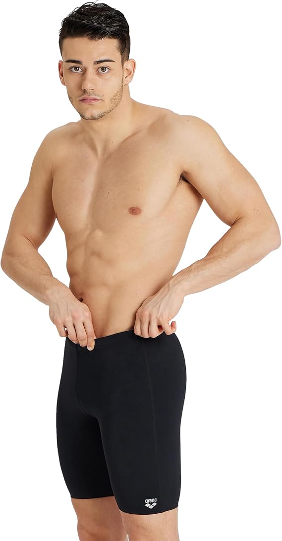 ARENA Feel Men's Dynamo Swim Jammer Athletic Swimwear Knee Length Swimsuit Sports Bathing Suit Stretchy Beach Pool Trunks