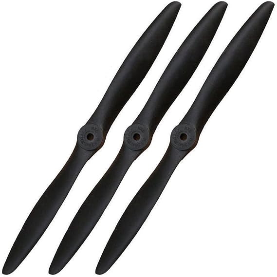 XOAR PJG 8x5 2-Blade Nylon Propeller for Gas/Nitro RC Airplanes, 3-Pack