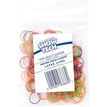 Show Tech Latex Bands, Your Dog Grooming Expert, Perfect for Top Knots, Neon Medium-Light, 100 Pcs