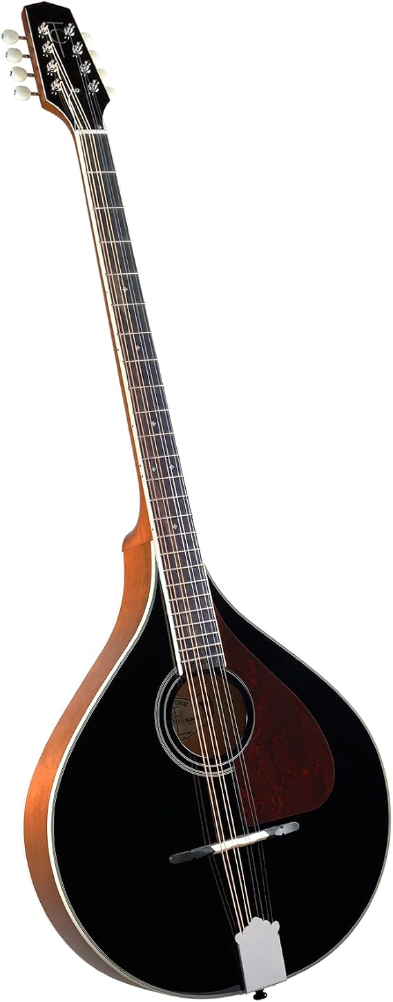 Trinity College TM-375B Standard Irish Bouzouki with Hardshell Case - Black Top
