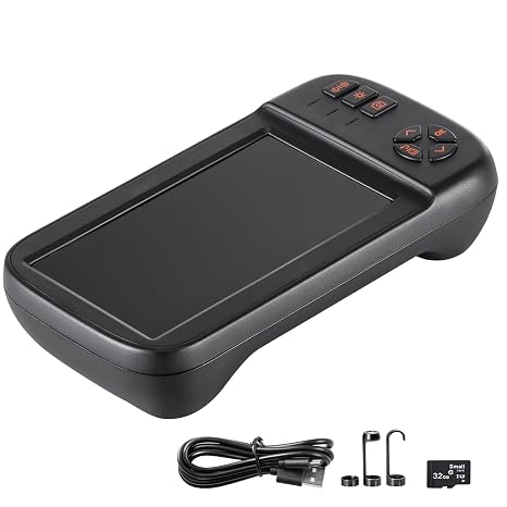 Happybuy Borescope Camera, Triple Lens Endoscope with 4.5" 1080P Screen, 10 LED Lights, IP67 Waterproof, 16.5FT Cable, 32GB Card Drain Snake, Plumbing, Auto Inspection