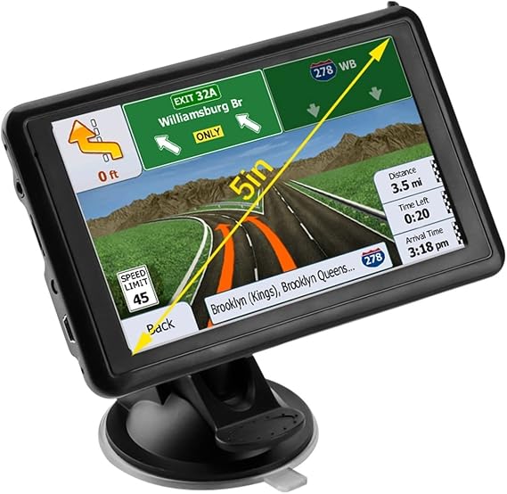 GPS Car Navigation 5 Inch Car GPS 8G 256 Meter Navigation System Newest Map Touch Screen Auto Track Voice Guidance Speed Camera Warning High Accuracy Positioning Size : US CAN Mexico, 5655648974
