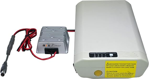 High Capacity (300 Watt-Hour) Battery Pack with 24V Power Converter Compatible with ResMed Airsense 10 Series CPAP Machines