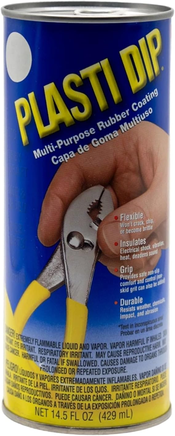 Plasti Dip Original Dip Can, White, 14.5 fl oz, Multi-Purpose Rubber Coating, Peelable Flexible Non-Slip Grip Coating for Tool Handles, Home, Garden, Crafts & DIY Projects