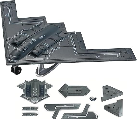 1/200 Scale B-2 Spirit Military Aircraft Quick Build Model, Black