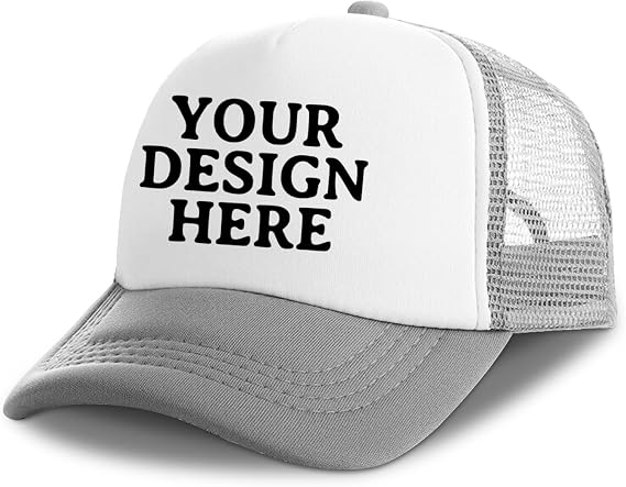 Custom Hat Add Your Design,Classic Custom Trucker Hat Men Women Personalized Hat