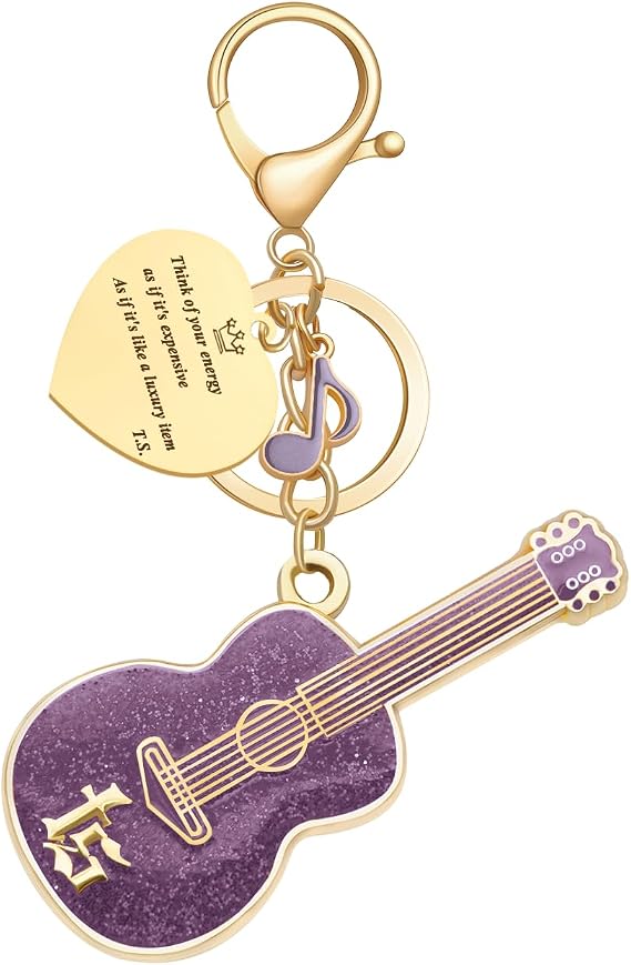 TS-inspired Guitar Keychains, Music Lovers Key Ring, Friendship Gifts for Women, Fans Merch