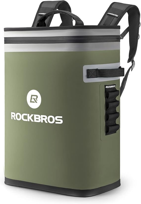 ROCKBROS Backpack Cooler for Camping Fishing Party Outdoor Adventure Picnic | Leak-Proof Soft Sided Cooler Waterproof Insulated Backpack Cooler Bag 36 Can Soft Cooler