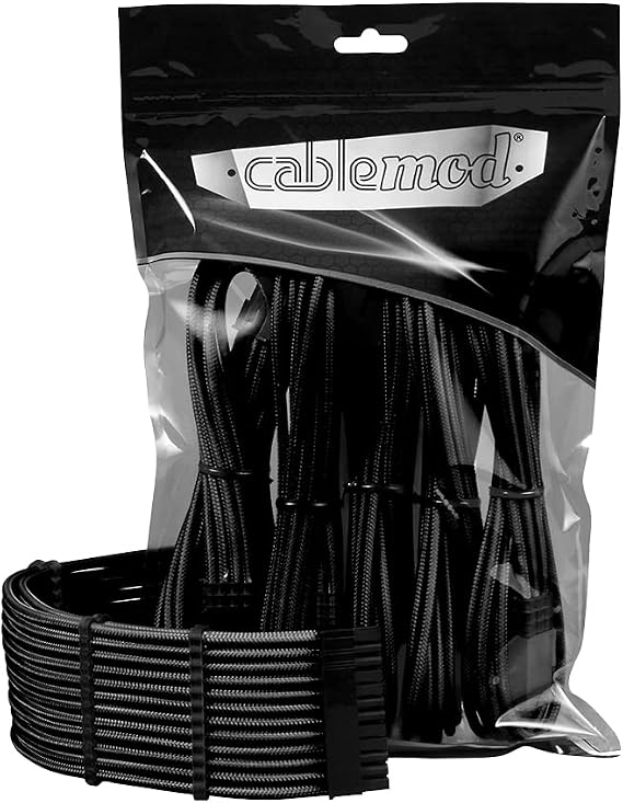CableMod Pro ModMesh Sleeved 12VHPWR StealthSense Cable Extension Kit (Black, 16-pin to Triple 8-pin)