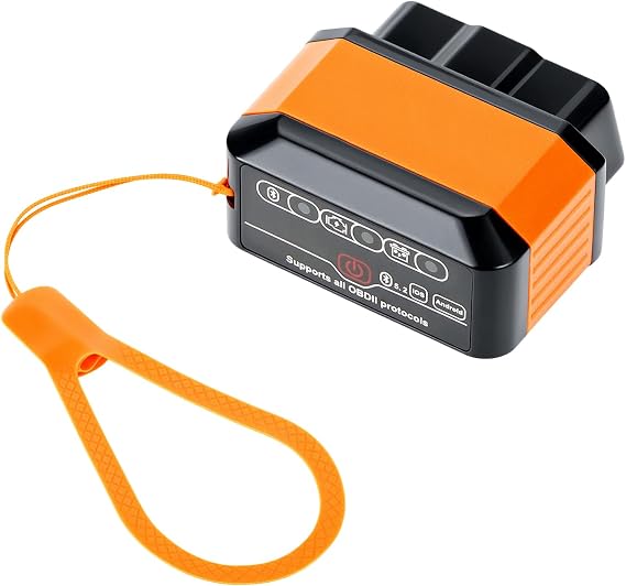 QWORK® Wireless Bluetooth 5.2 OBD2 Code Reader & Car Diagnostic Scanner,Car Engine Fault Code Reader,For All OBDII Vehicles