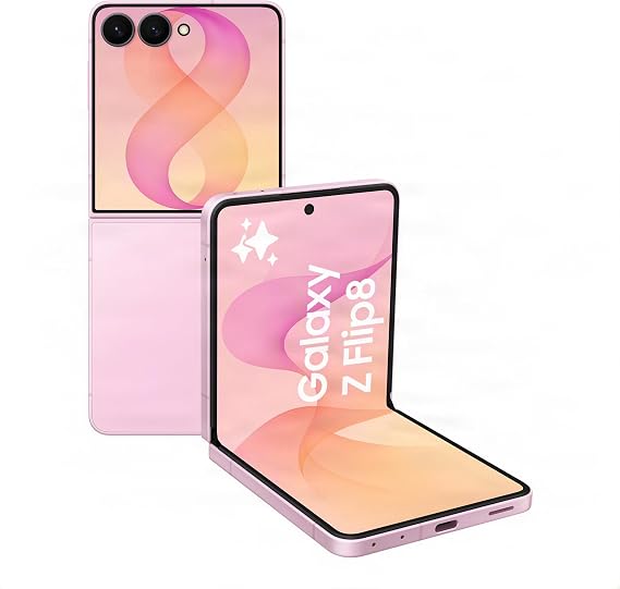 Samsung Galaxy Z Flip8 AI Smartphone, 256 GB Storage, Pink