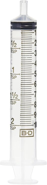 BD Oral Syringes with Tip Cap, 10 ml, Clear, 100 Count