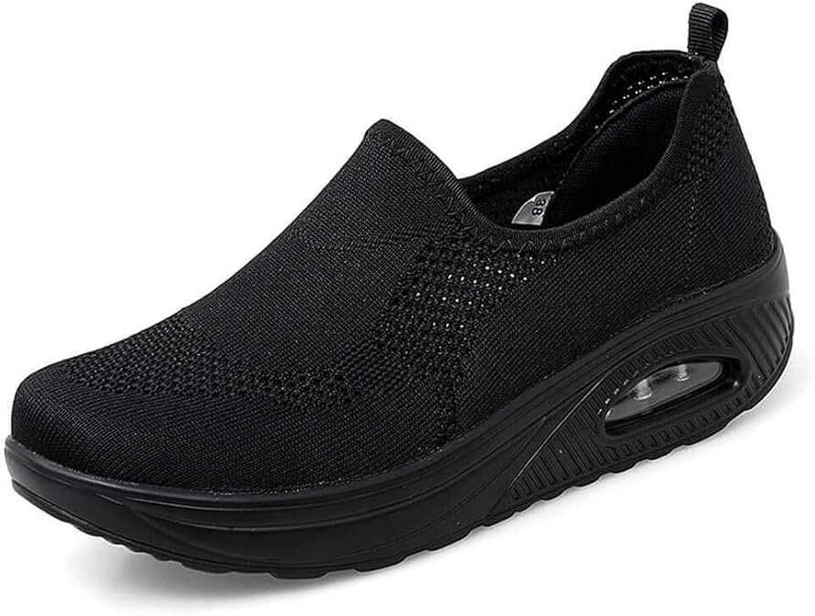 VARSKARC Women's Breathable Casual Air Cushion Slip-on Shoes Walking Running Athletic Sport Shoes