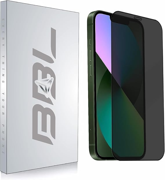 Babilden iPhone 13 Mini İle Uyumlu Hayalet Ekran Koruyucu Ultra Şeffaf Yandan Görünmeyen Gizli Full Korumalı Temperli Kırılmaz Cam Koruma