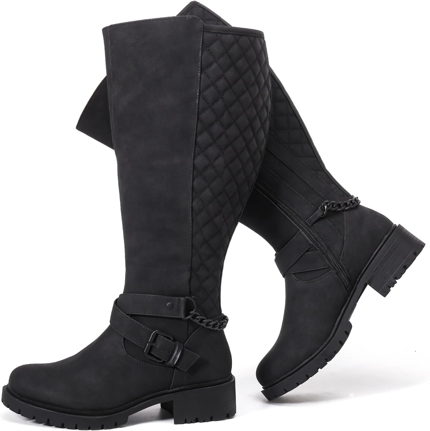 Luoika Womens Extra Wide Calf Knee High Boots, Wide Width Winter Tall Boots