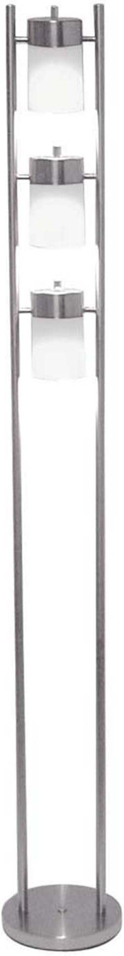 Ore International 3031FW-A 3-Light Adjustable Floor Lamp, White
