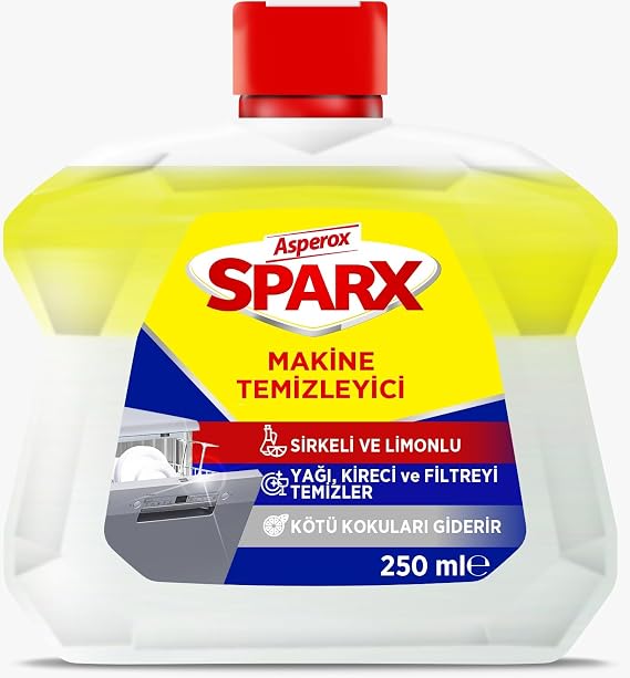 Asperox Sparx Bulaşık Makinesi Temizleyicisi Sirkeli ve Limonlu 250 ml