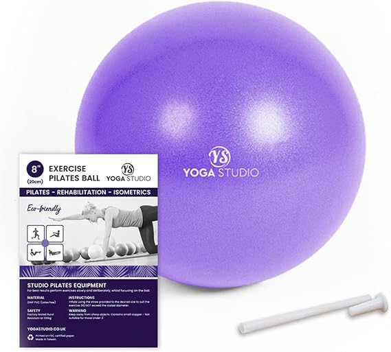 Yoga Studio Exercise Soft Ball - Pilates With Non-Slip Grip for Strength, Endurance, Concentration