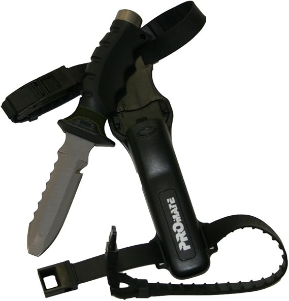 Promate Barracuda Blunt Tip Titanium Scuba Dive Knife (4 1/2" Blade)