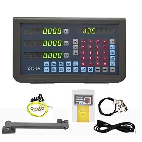 TTL LED Digital Readout 3 Axis DRO with RS232 Communication Interface Port for Milling Lathe Grinder Boring Machines
