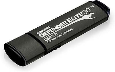 Kanguru Defender Elite30 512 GB Hardware Encrypted Flash Drive - Physical Write Protect Switch SuperSpeed USB 3.0
