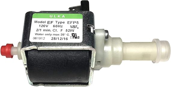 ULKA Pump Model EFP5 ~120v 60hz 2/1 minutes, 52W, for Breville Espresso