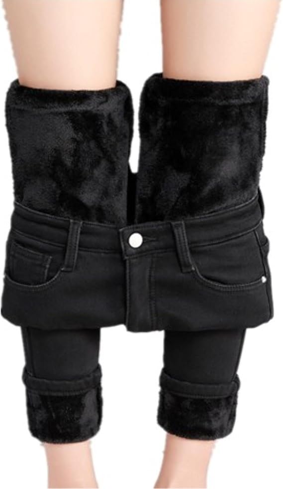 Fleece Lined Jeans Women,Winter Lined Jeans Thermal Warm Jeans