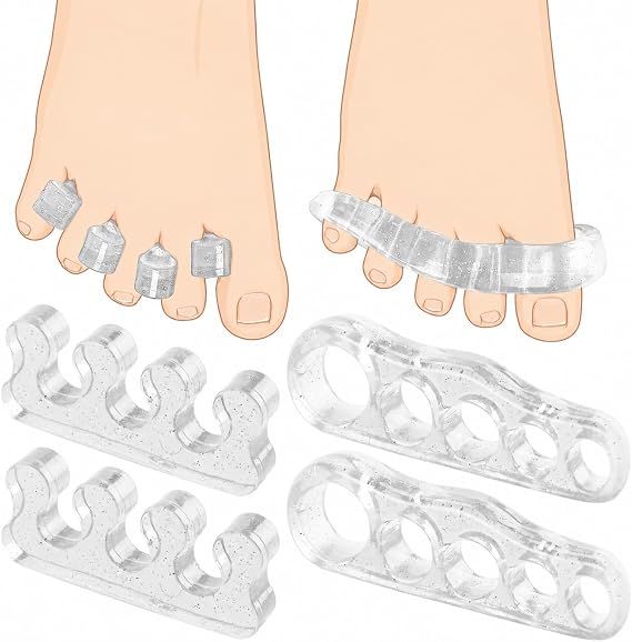 DR JK- ToePal Gel Toe Separator, 4 Pairs, Toe Spacers, Bunion Corrector