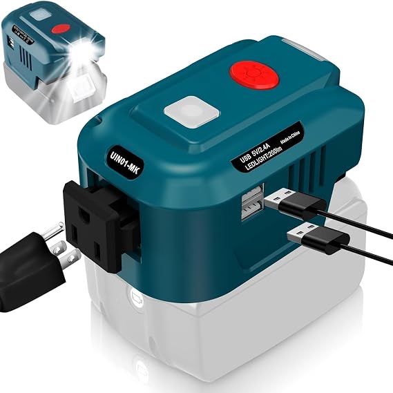 150W Phone Charger Adapter for Makita 18V Battery w/Dual USB Port