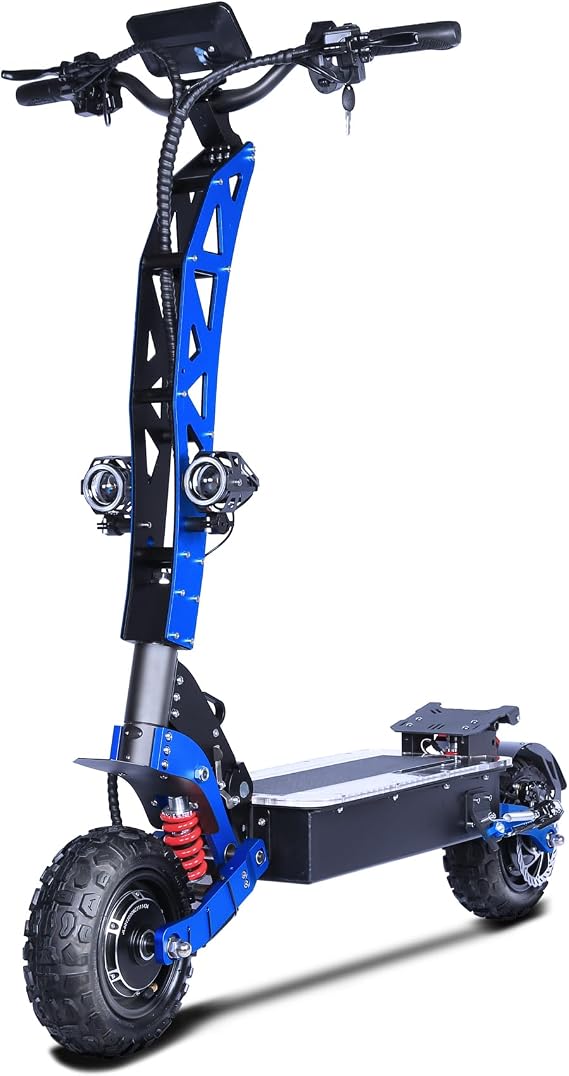 Electric Scooter for Adults 60V 3000W 35Ah Dual Drive 50km/H Foldable 11 Inch Off Road Tires with Seat...