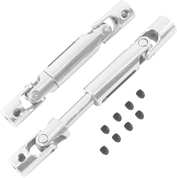 2Pcs Metal RC Universal Drive Shaft CVD Transmission Joint 57mm-71mmfor WPL MN Modes B-14 B-16 B-24 B-36 MN-D90 1/16 1/24 RC Military Truck Crawler Car