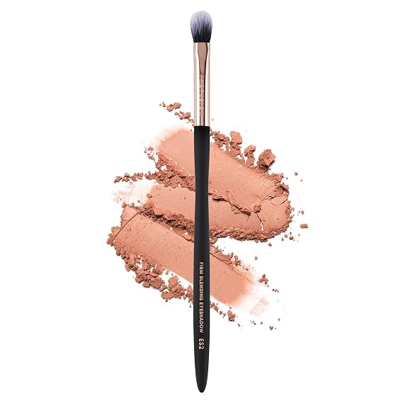 Profusion Cosmetics Firm Blending Eyeshadow Brush Synthetic Fibers for Smooth Shading & Precision Blending, Waved handle Design, Vegan & Cruelty-Free Makeup Tool