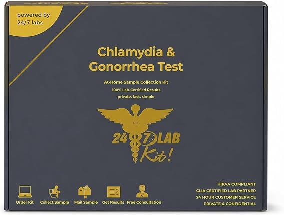 STD Testing Kit for Men and Women Chlamydia and Gonorrhea Screening Discreet and Accurate Results Private and Secure CLIA Certified Labs
