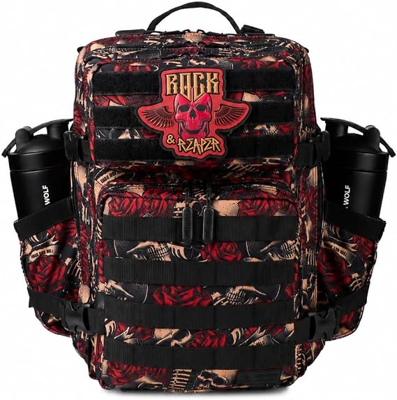 WOLFpak 25L Athletic Gym Backpack - Durable 1000D Waterproof Oxford Material with MOLLE Webbing, Laptop Pocket