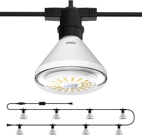 SANSI 192W String LED Grow Light, 1500W Equiv. Full Spectrum 4000K Daylight Plant Light, 120 Wide Beam Angle IP54 Waterproof High PPFD LED Lamp Outdoor for Greenhouse