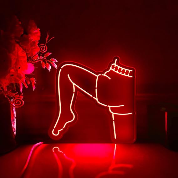 Knee-Knocking Led Light Box, Kickboxing Wall Art Decor, Desktop Decorations (RGB Light, Small Size)