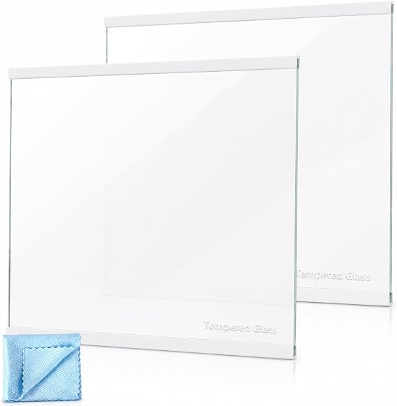 2 Pack W11130203 Freezer Glass Shelf for Whirlpool Refrigerators