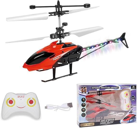 Remote Control Helicopter, RC Helicopters Toy Mini RC Helicopter Remote Control Flying Toy Controlled Aircraft Indoor Airplane Toys Mini Helicopters Models Gifts for Birthday(Red)