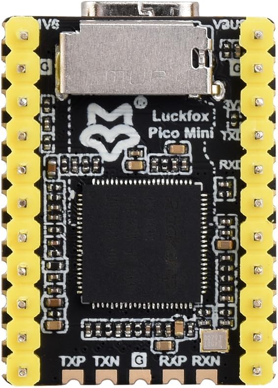 Waveshare Luckfox Pico Mini RV1103 Linux Micro Development Board, Integrates ARM Cortex-A7/RISC-V MCU/NPU/ISP Processors with Flash, with Pre-soldered Header