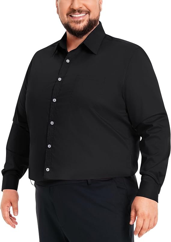Mens Big & Tall Classic Fit Button Down Long Sleeve Shirt (35-36" / 37-38")