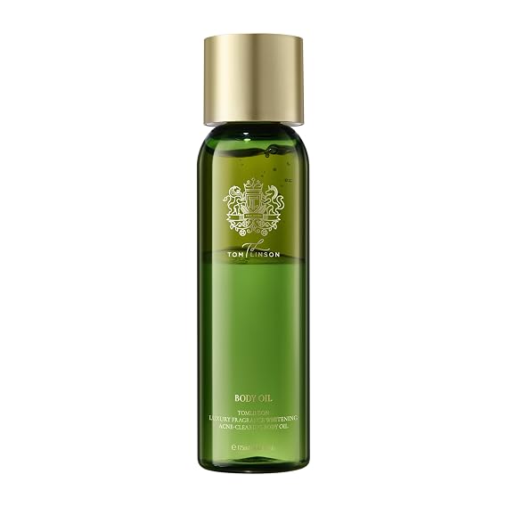 TOMLiNSON Glow Brightening Body Oil for Dry Rough Skin, Nourishing Serum