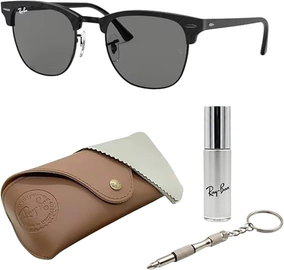 Ray-Ban RB3016 CLUBMASTER MARBLE Sunglasses with Official Eyewear Kit