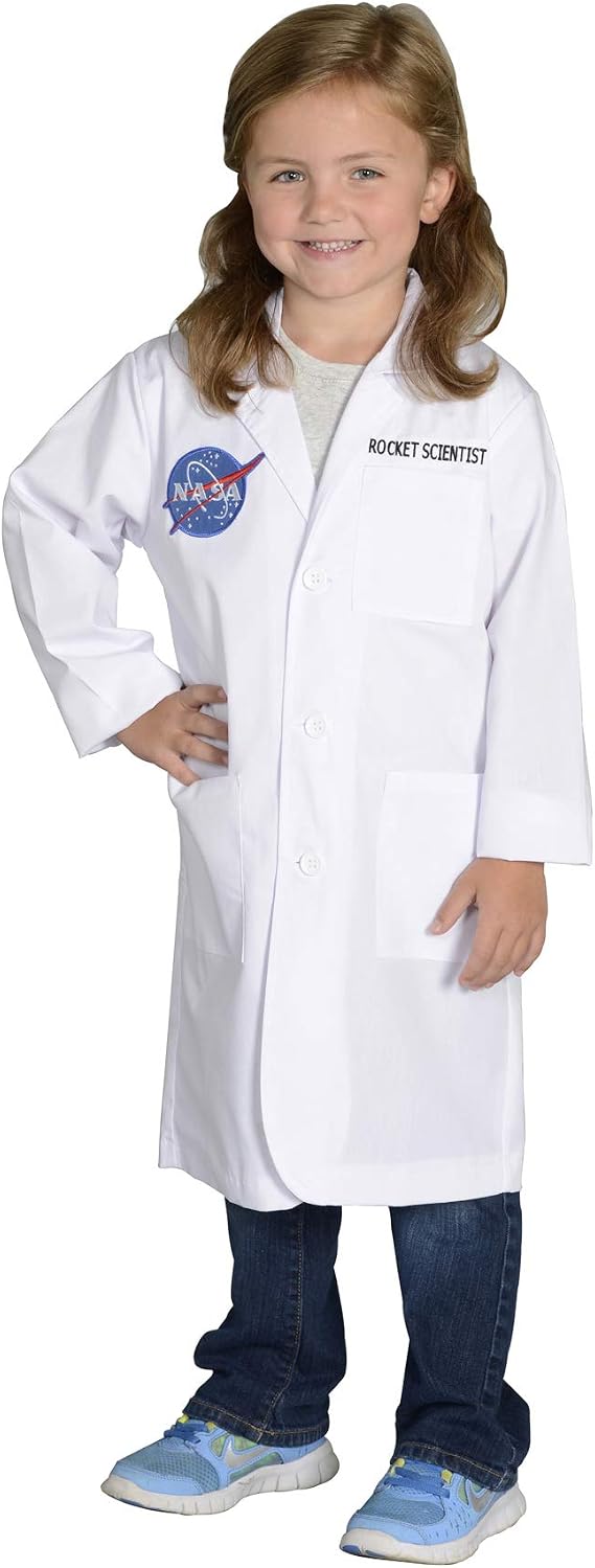 Aeromax Jr. NASA Rocket Scientist Lab Coat, White, size 6/8