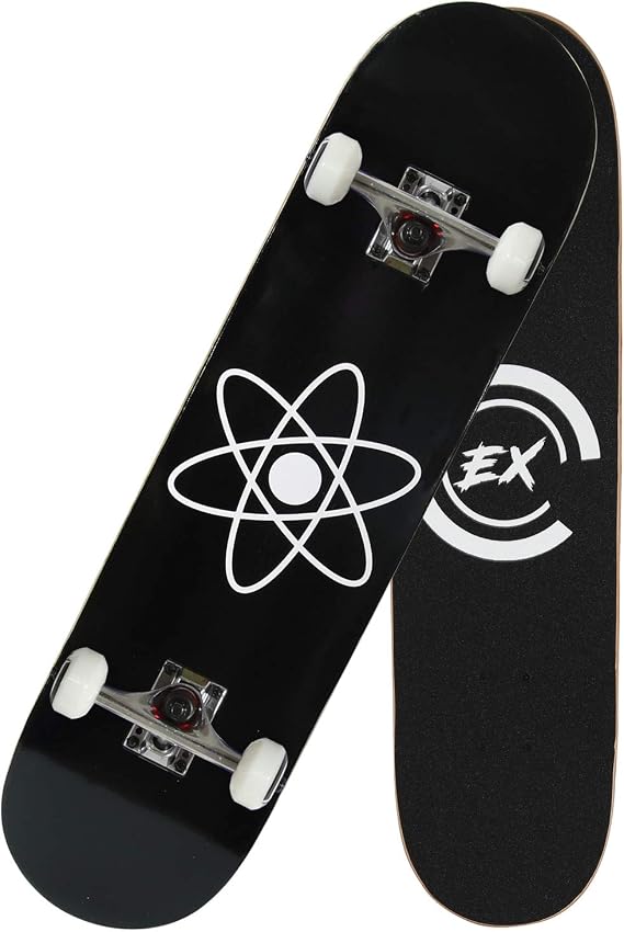Skateboards for Beginners, Complete Skateboard 31 x 8, 7 Layer Canadian Maple Double Kick Concave Standard and Tricks Skateboards for Kids and Beginners